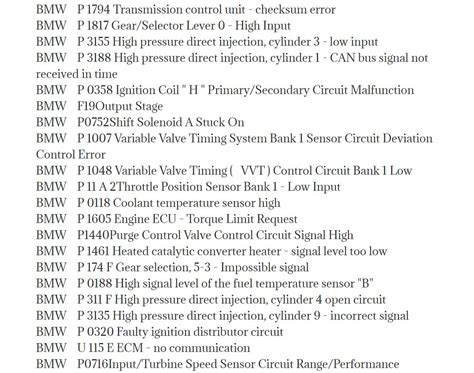 a731 bmw 3251 codes junction box|BMW a731 fault codes.